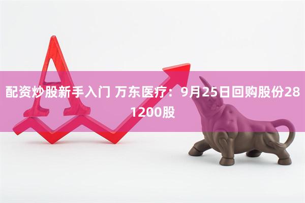 配资炒股新手入门 万东医疗：9月25日回购股份281200股